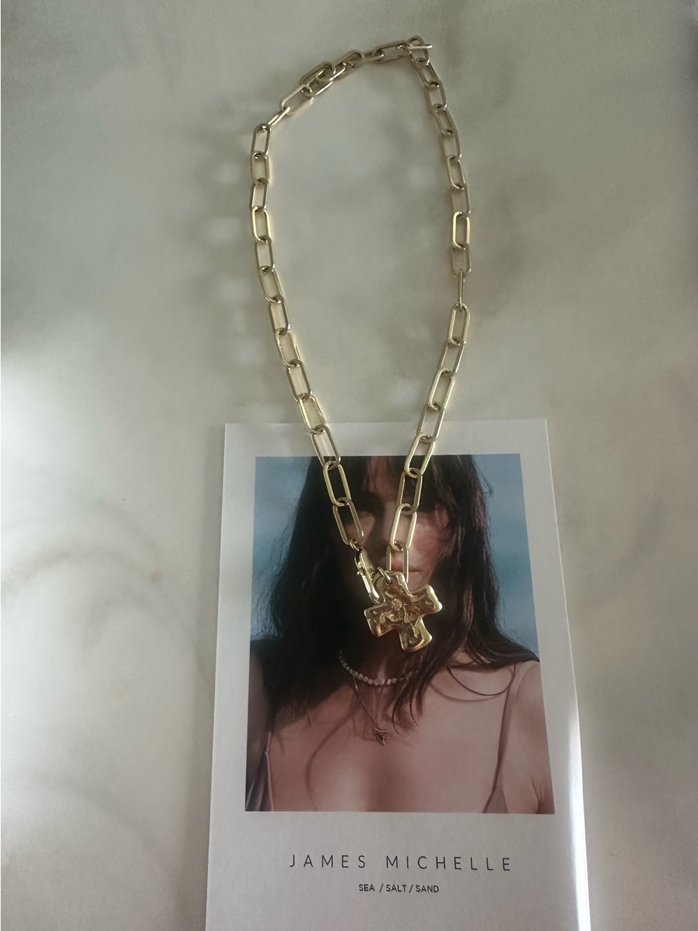 James Michelle Chunky Cross Necklace